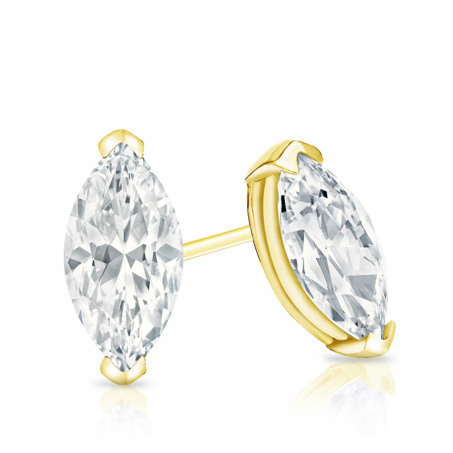 V-Prong Marquise Studs Earrings