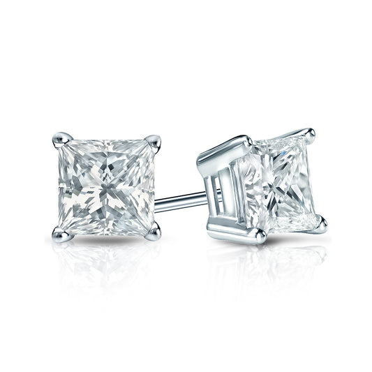 4-Prong Princess Studs Earrings