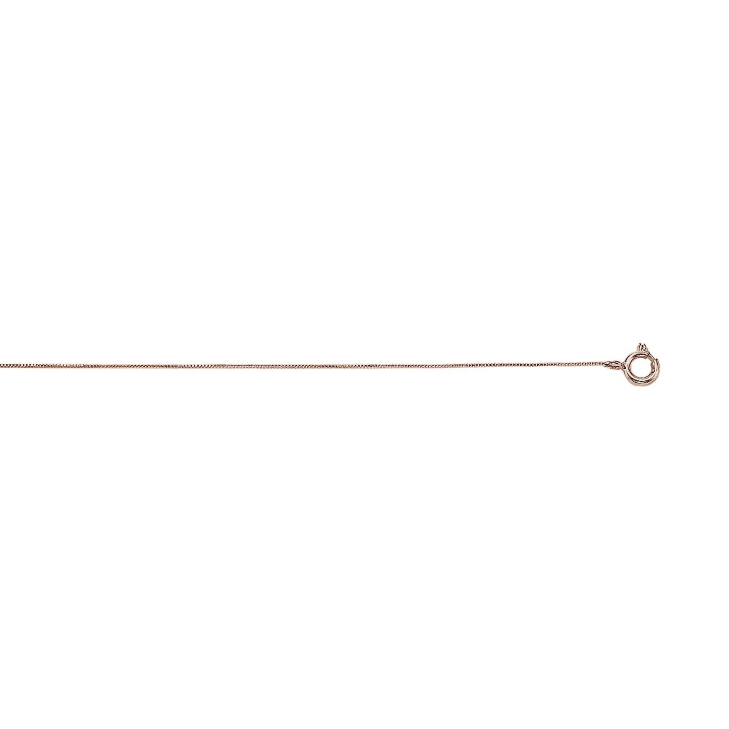 10K Gold .45mm Thick Box Chain with Lobster Clasp