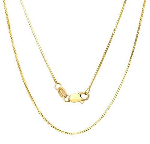10K Gold .45mm Thick Box Chain with Lobster Clasp