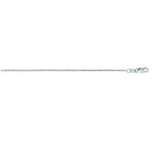 14K Yellow Or White Or Rose Solid Gold .45mm Thick Classic Box Chain Lobster Clasp