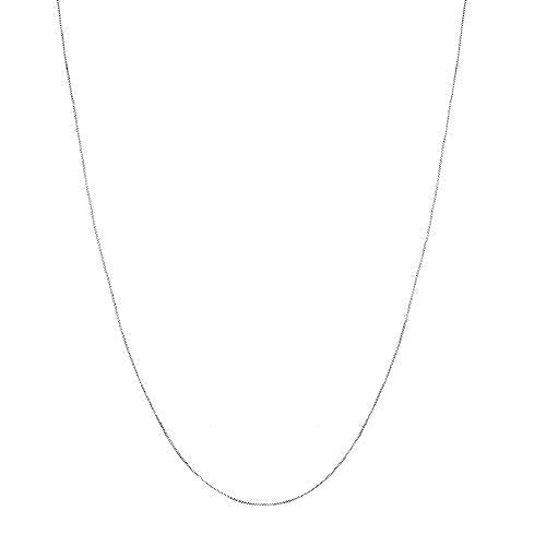 14K Yellow Or White Or Rose Solid Gold .60mm Classic Box Chain Lobster Clasp