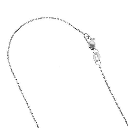 14K Yellow Or White Or Rose Solid Gold .60mm Classic Box Chain Lobster Clasp