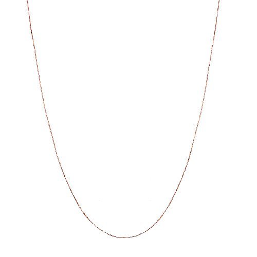 14K Yellow Or White Or Rose Solid Gold .60mm Classic Box Chain Lobster Clasp