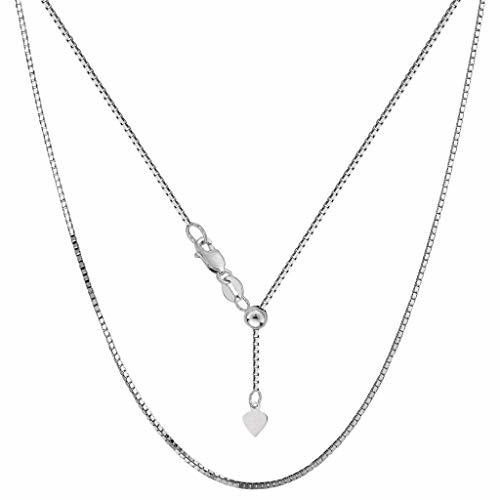 14k Solid Yellow Or White Or Rose Gold 0.85MM Adjustable Box Chain ( Adjustable 22", 30")