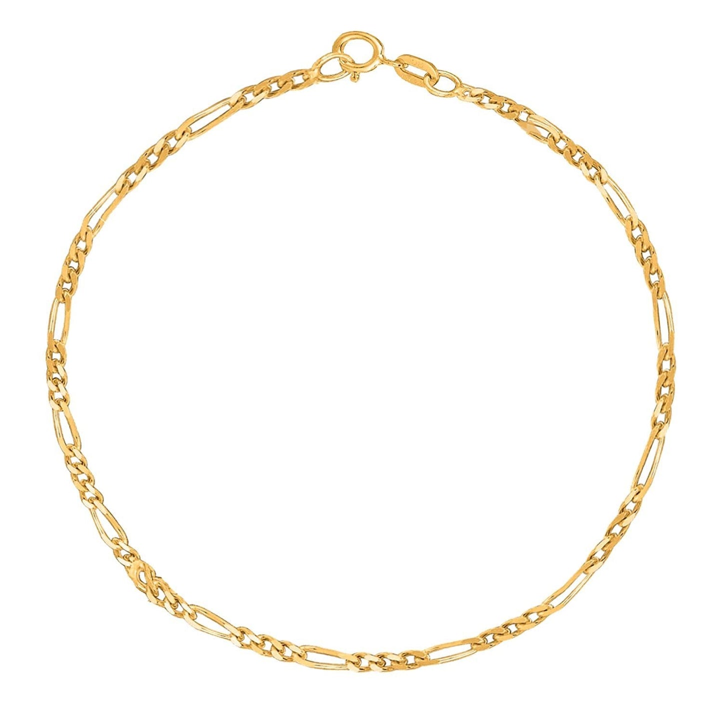 14K Gold 1.9mm Figaro Chain