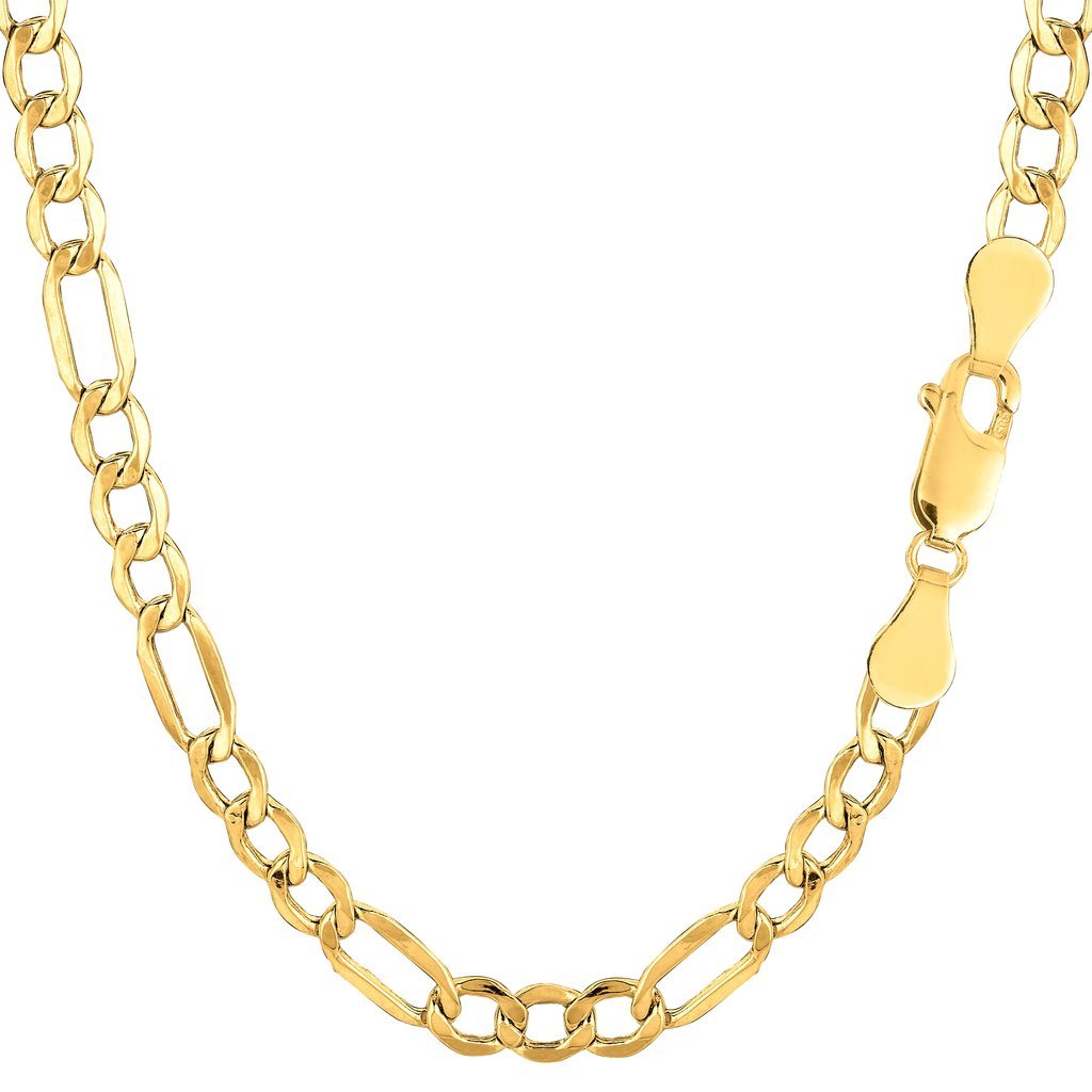 14K Gold 4.5mm Figaro Chain