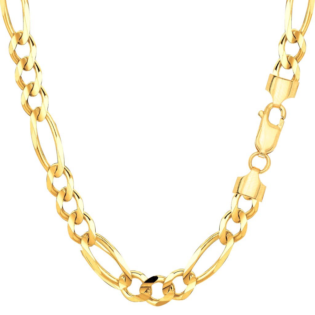 14K Gold 6mm Figaro Chain