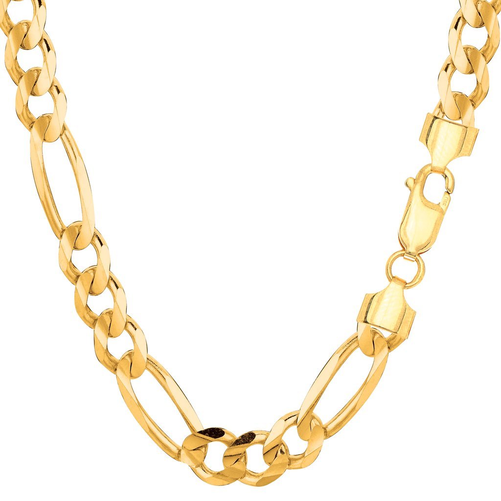 14K Gold 7mm Figaro Chain