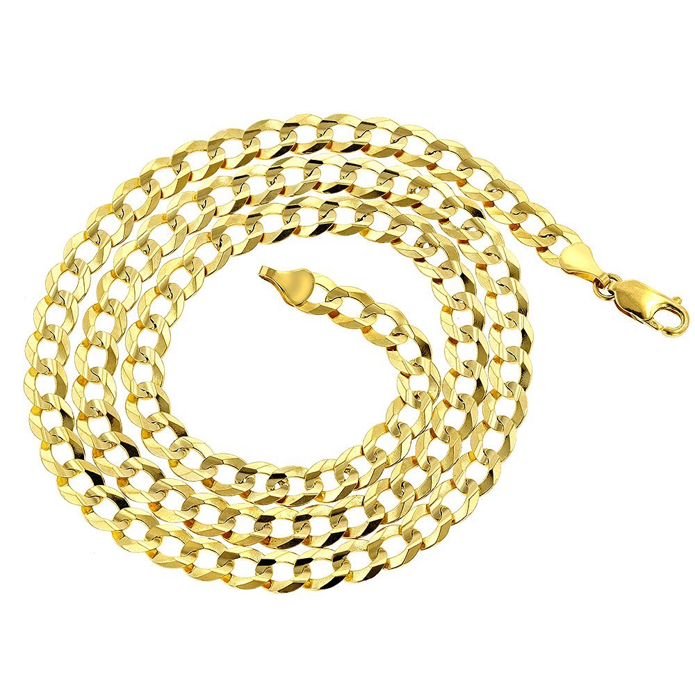 14K Gold 5.3mm Lite Curb Chain