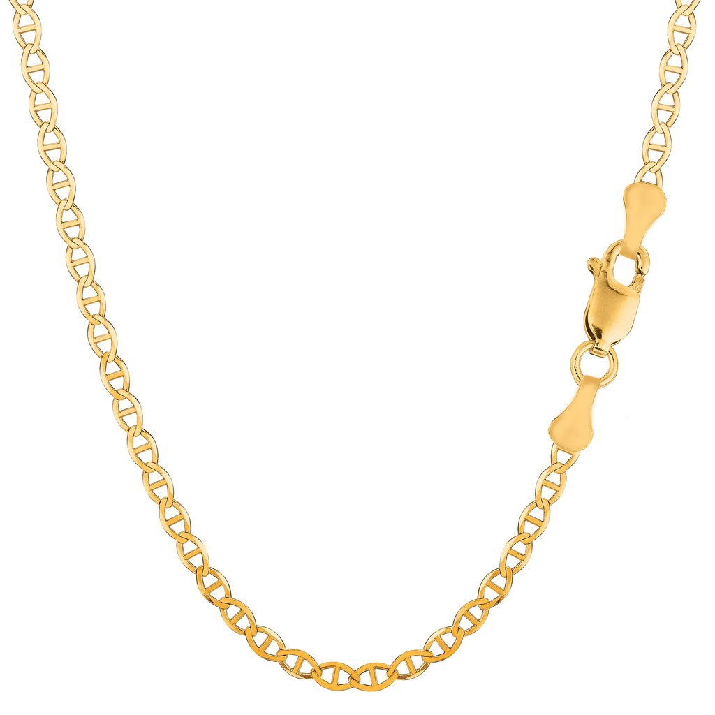 14K Gold 3.2mm Mariner Chain