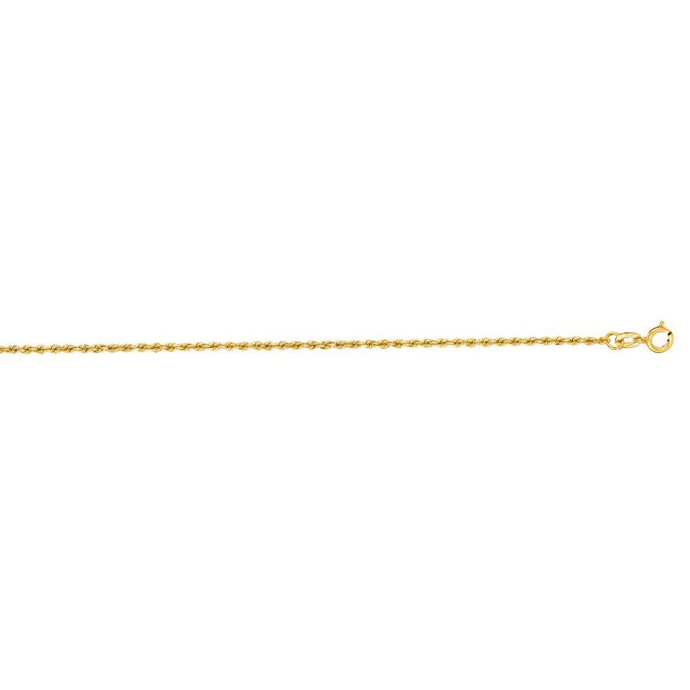 14K Gold 1.4mm Diamond Cut Royal Rope Chain