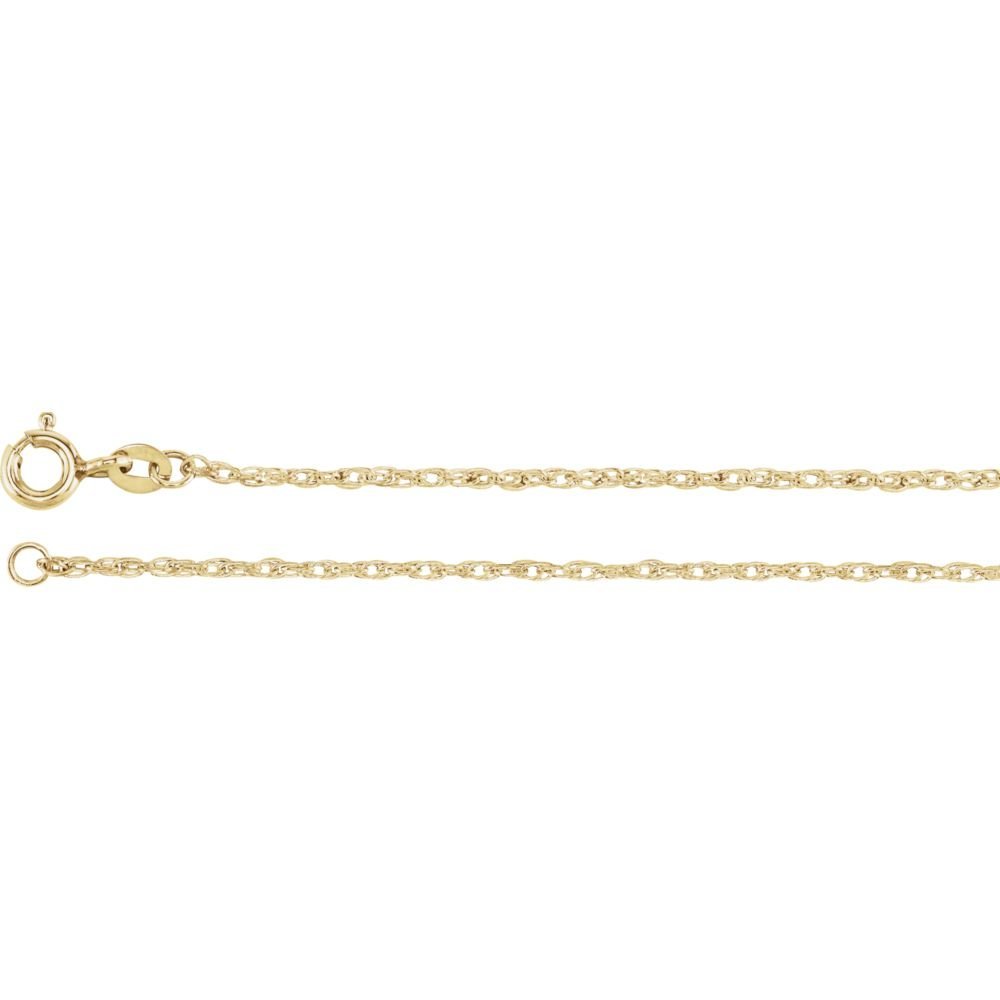 14K Gold 1.4mm Diamond Cut Royal Rope Chain