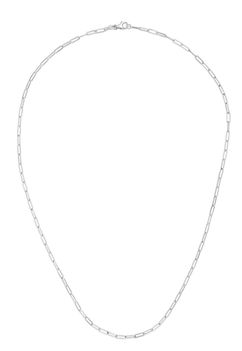 14K Gold 2.1mm Paperclip Chain