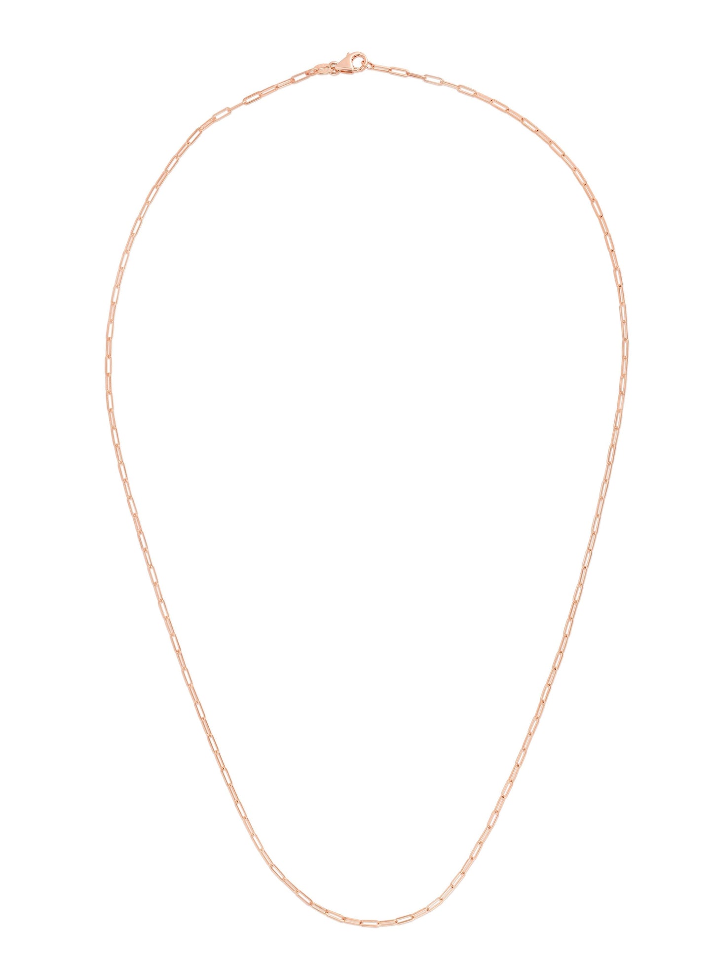14K Gold 2.1mm Paperclip Chain