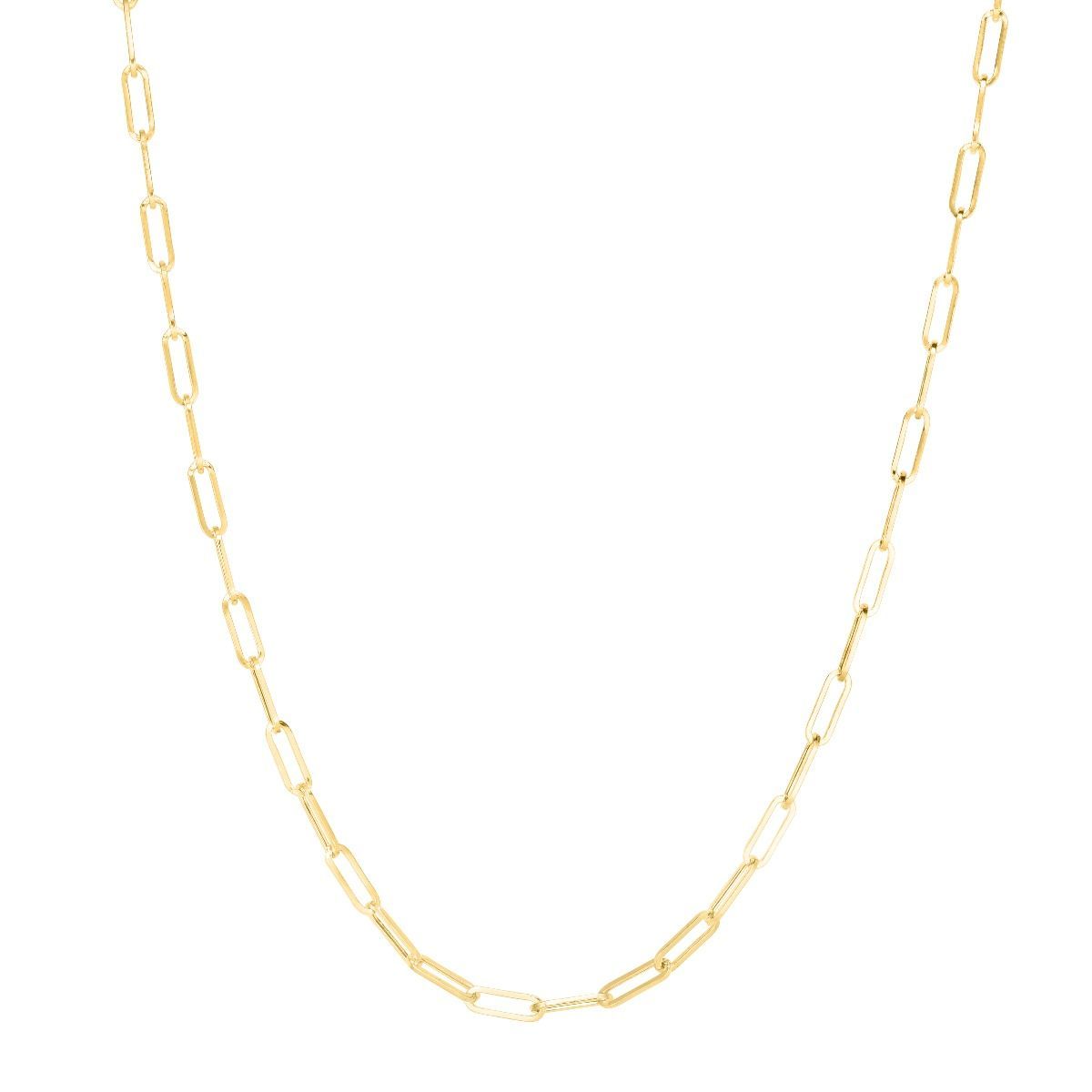 14K Gold 3.2mm Lite Paperclip Chain