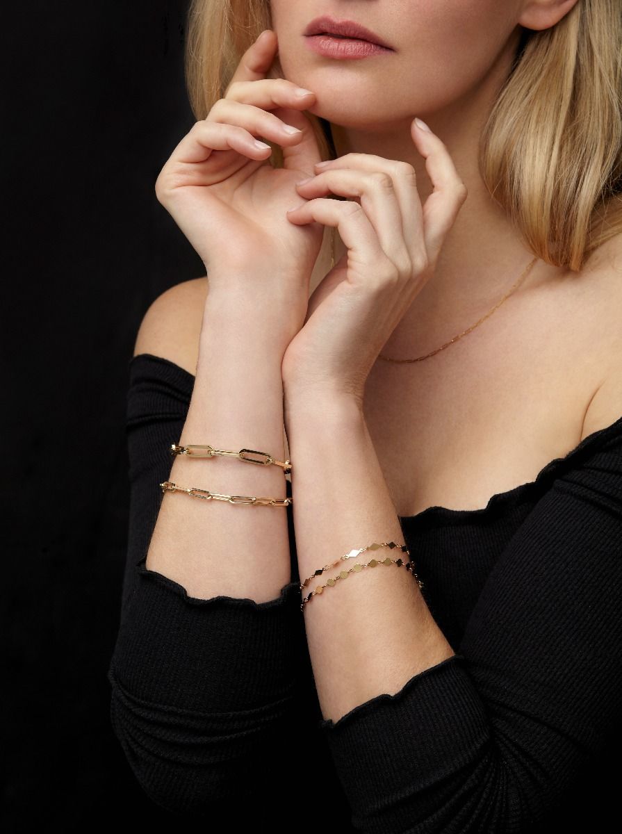 14K Gold 4.2mm Paperclip Chain