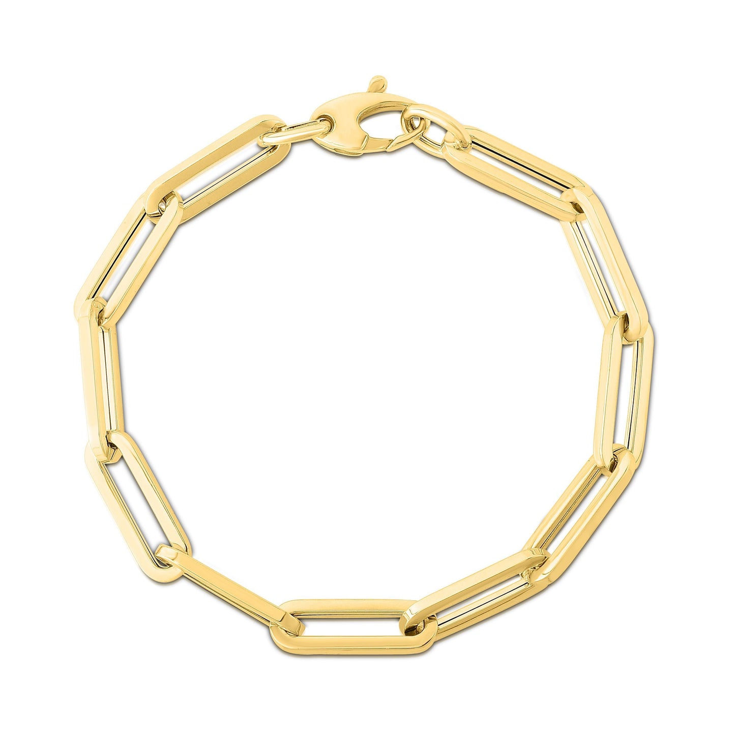14K Gold 4.2mm Paperclip Chain
