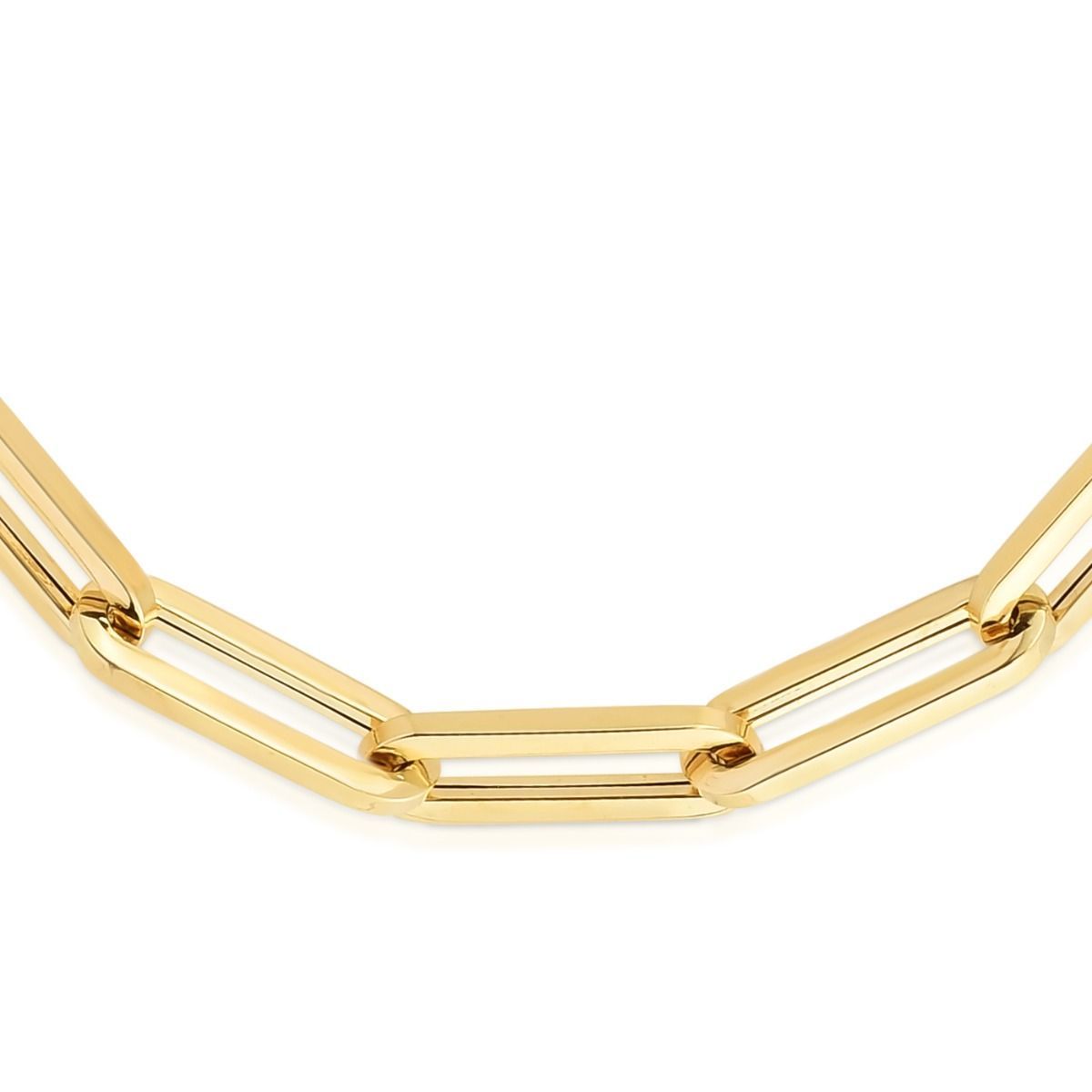 14K Gold 4.2mm Paperclip Chain