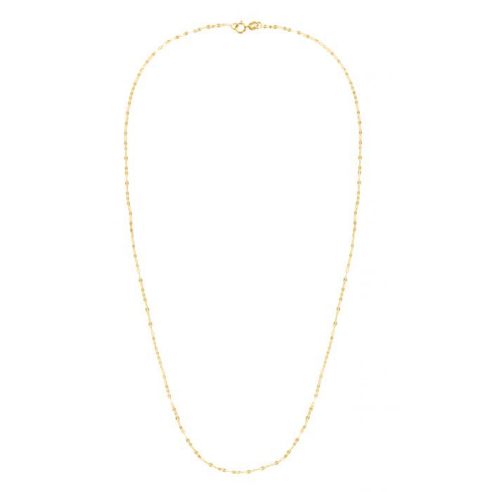 14k Solid Gold 1.4mm MirrOr Rolo Chain with Lobster Claw Closure