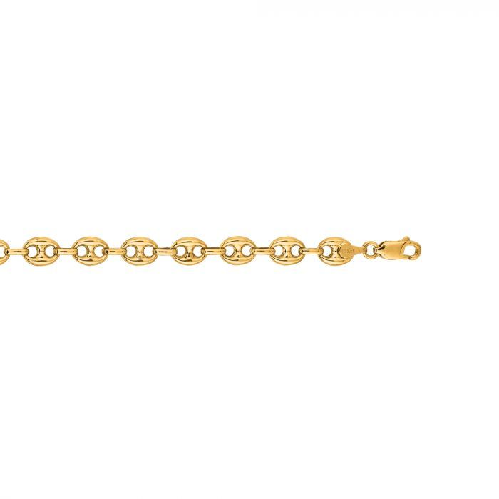 14K Gold 9mm Puffed mariner Chain