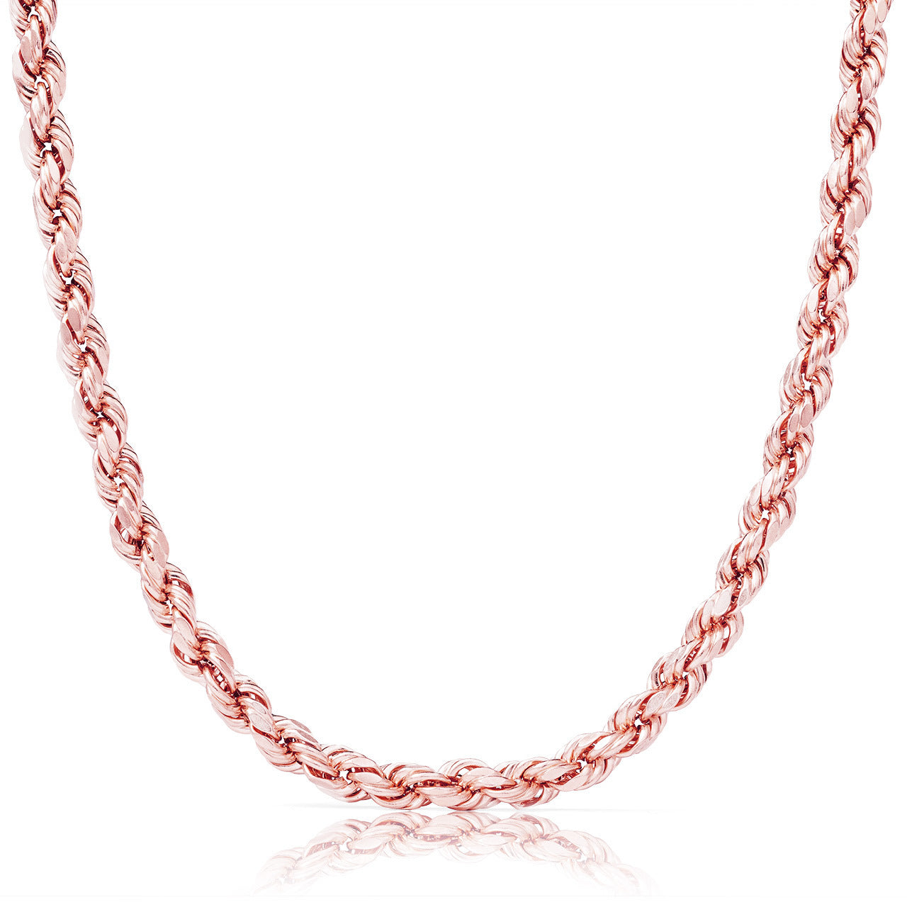 14K Gold 4mm Diamond Cut Royal Rope Chain