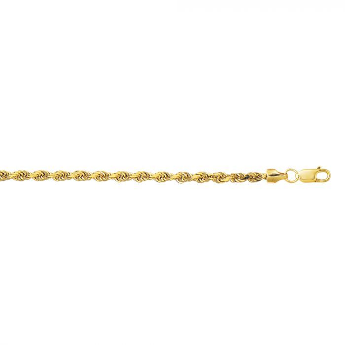 14K Gold 3.2mm Lite Rope Chain