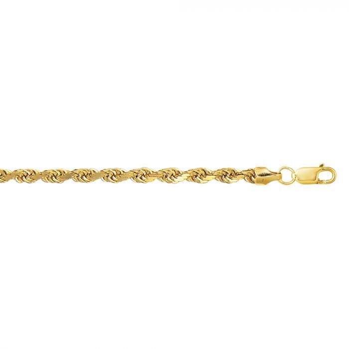 14K Gold 4mm Lite Rope Chain