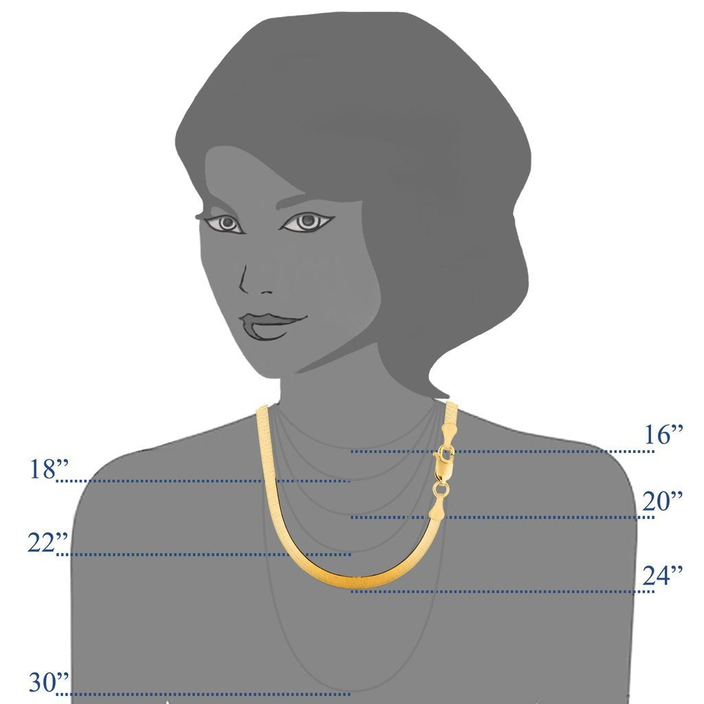 10K Yellow Gold 4.6mm Herringbone Chain or Bracelet with Lobster-Claw Clasp