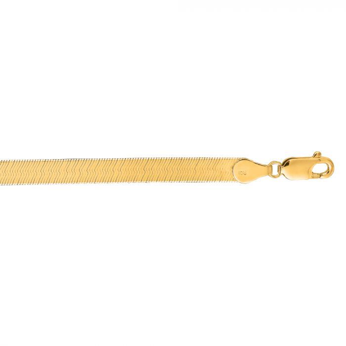 10K Yellow Gold 4.6mm Herringbone Chain or Bracelet with Lobster-Claw Clasp