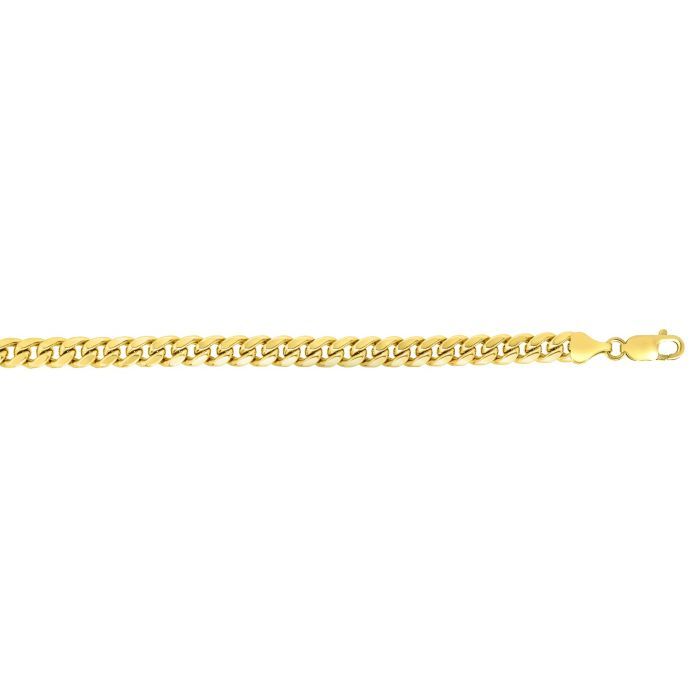 10K Yellow Gold 2.6mm Miami Cuban Chain with Lobster-Claw Clasp