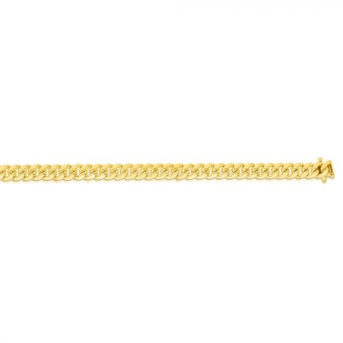 10K Yellow Gold 4.5mm Semi-Miami Cuban Chain with Box Clasp