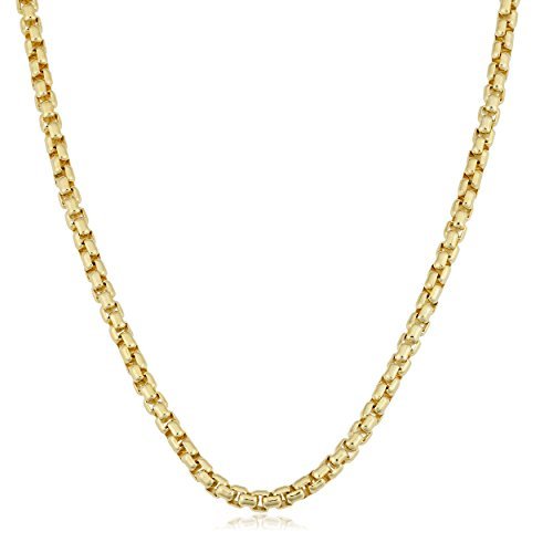14k Yellow Or White Solid Gold 1.35mm Round-Box Chain with Lobster Claw Clasp