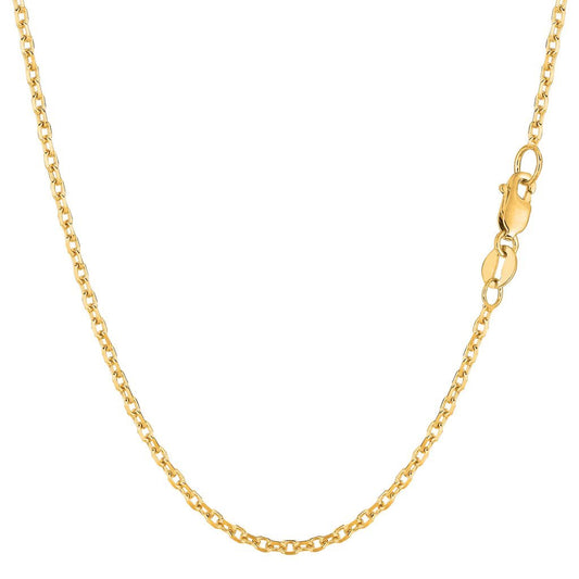 14K Gold 1.9mm Diamond Cut Cable Chain