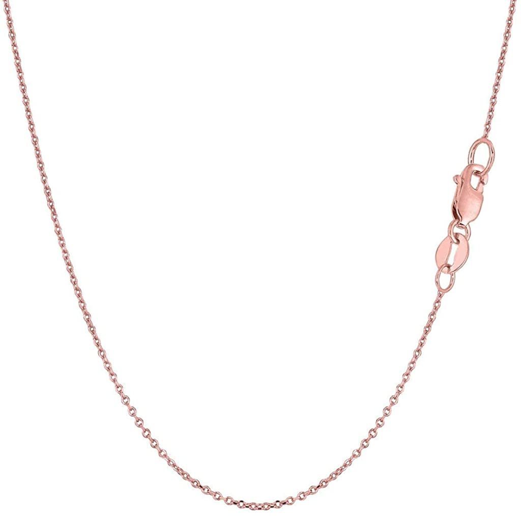 10K Gold .5mm Diamond Cut Cable Link Chain with Spring-Ring Clasp