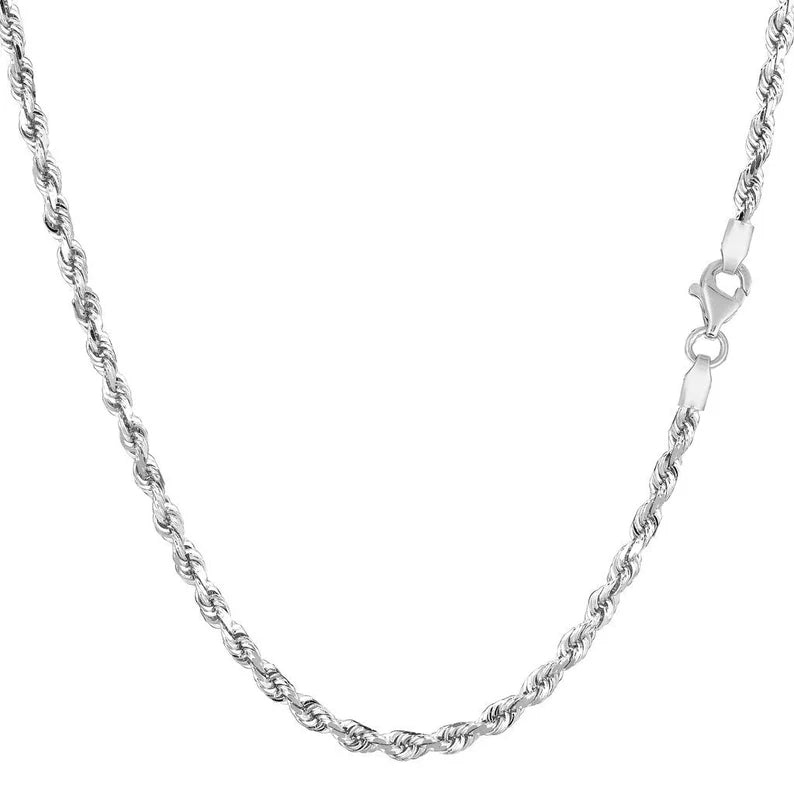 14K Gold 2.5mm Diamond Cut Royal Rope Chain