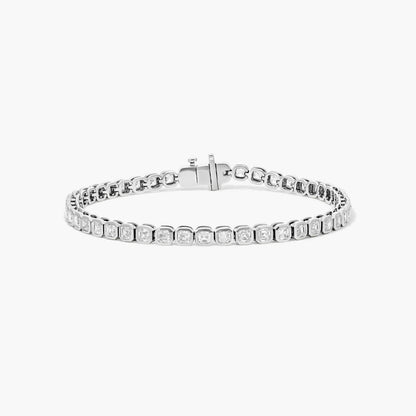 Asscher Cut Bezel-Set Bracelet