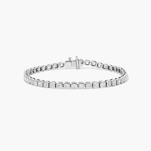 Asscher Cut Bezel-Set Bracelet