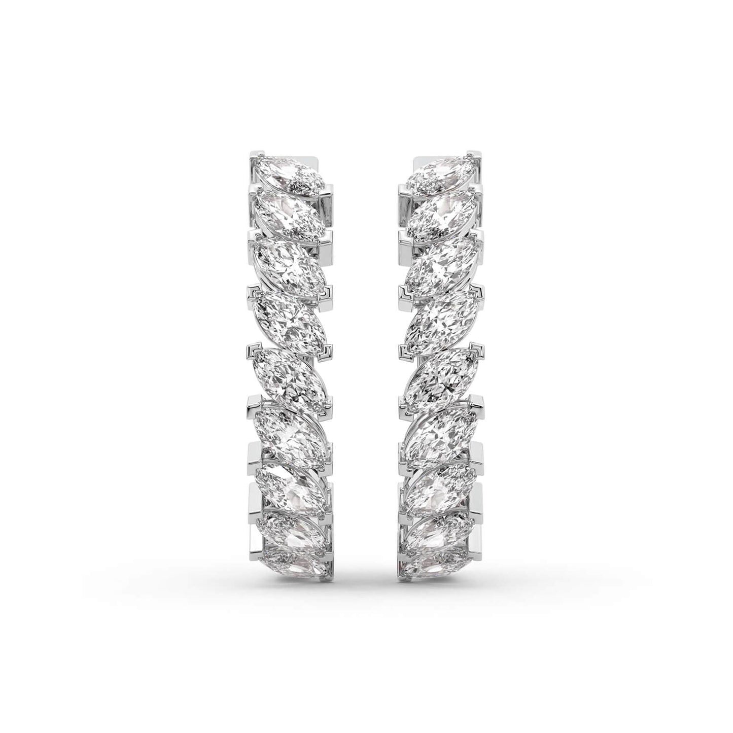 Marquise Hoop Earrings