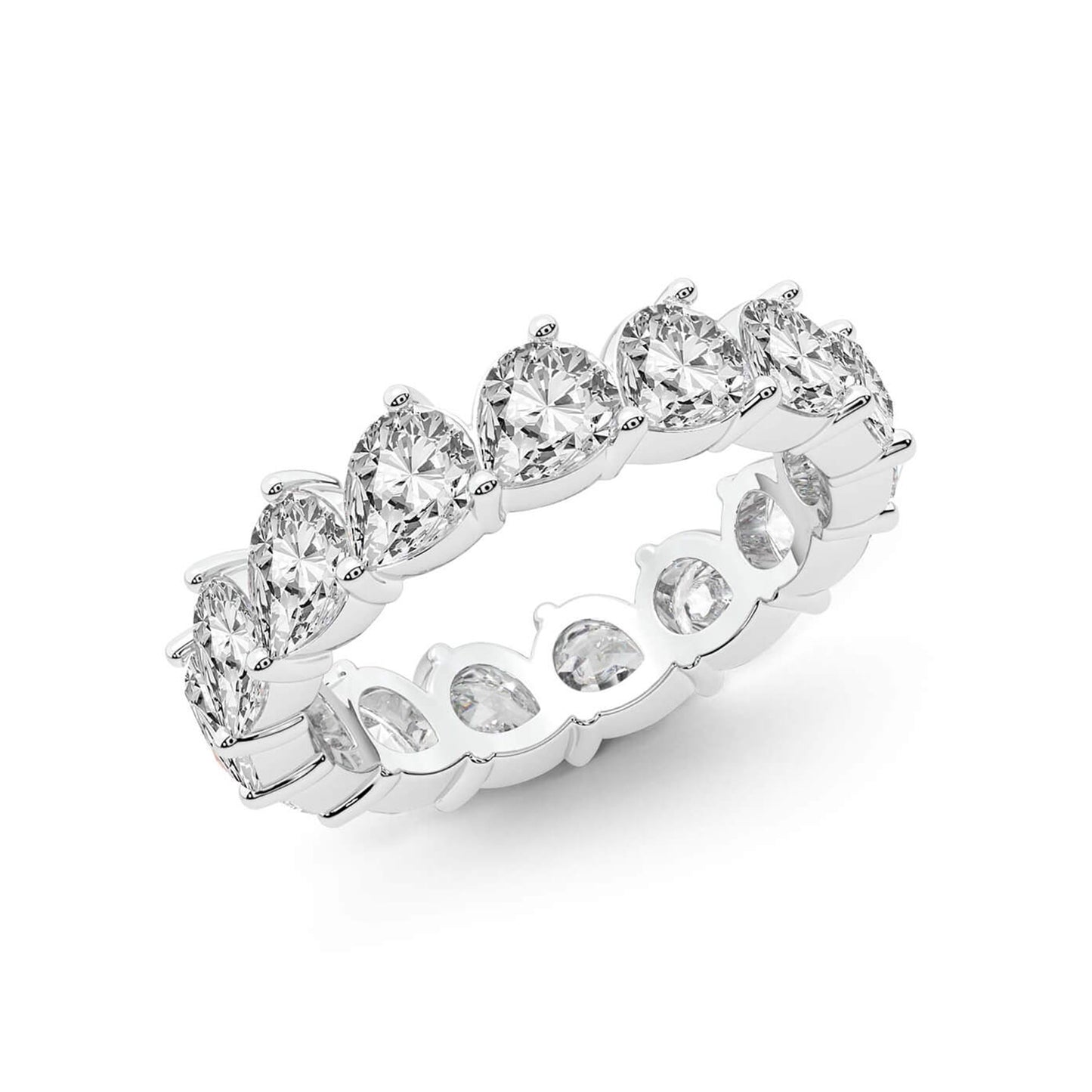 Pear Diamond Eternity Band
