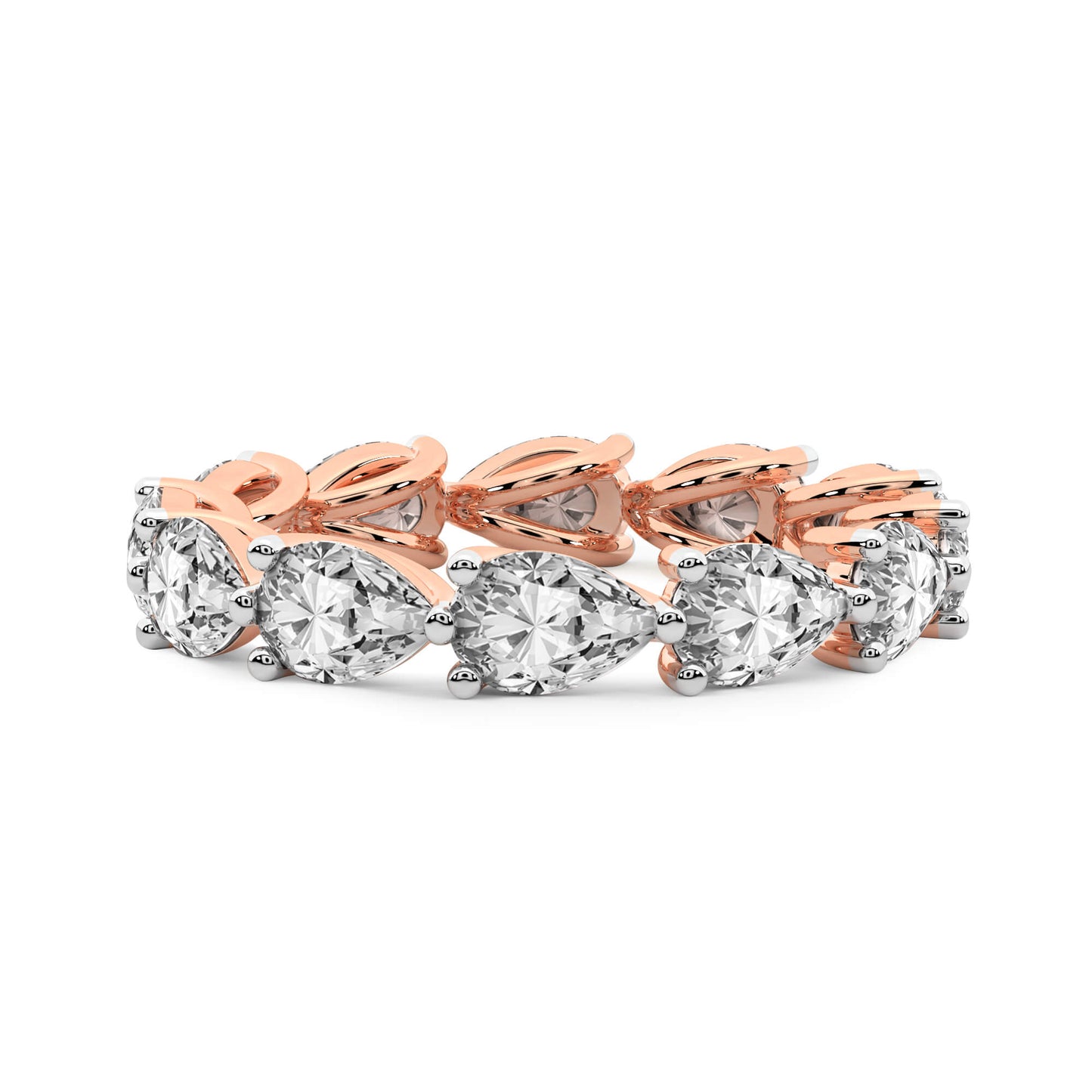 East-to-West Pear Diamond Eternity Band
