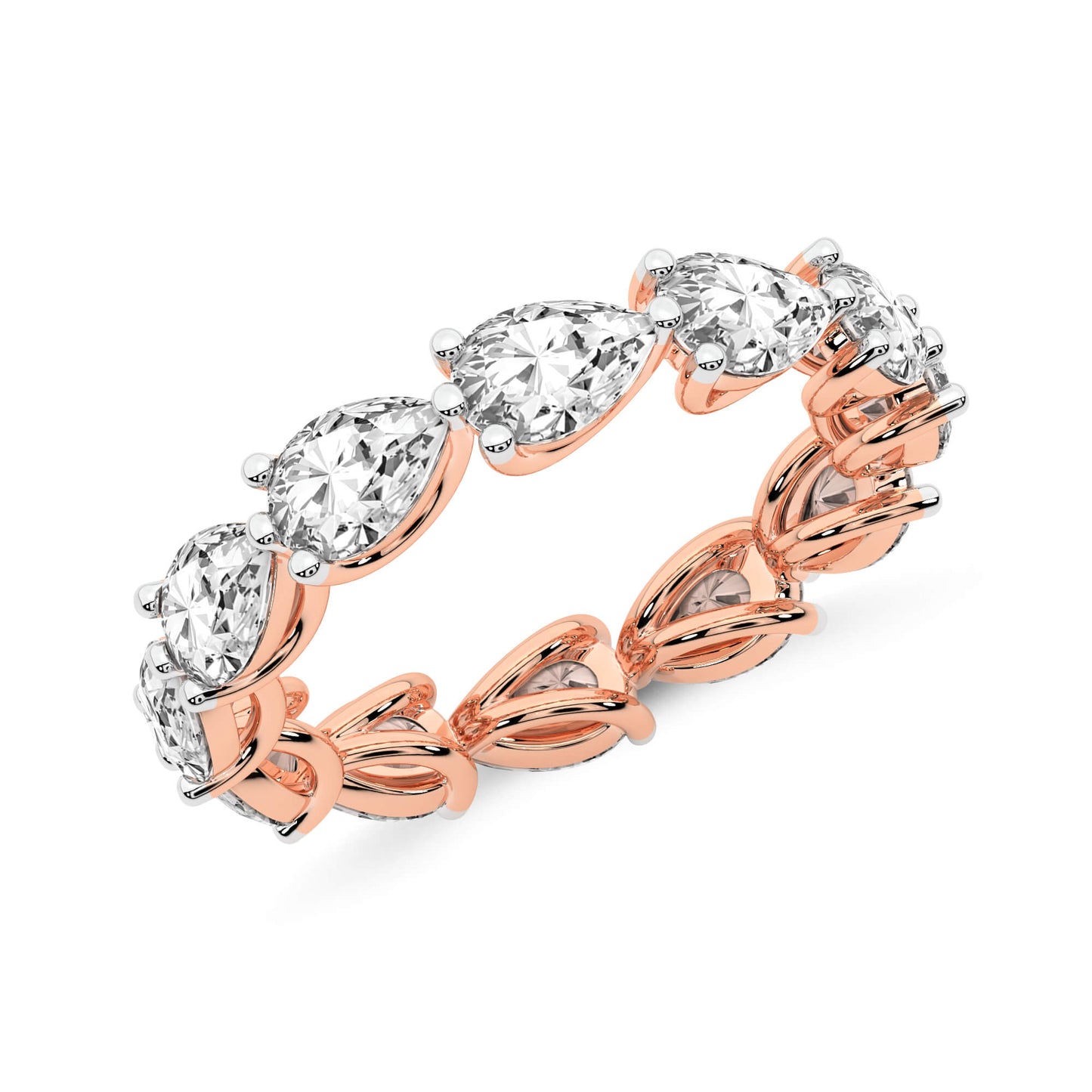 East-to-West Pear Diamond Eternity Band