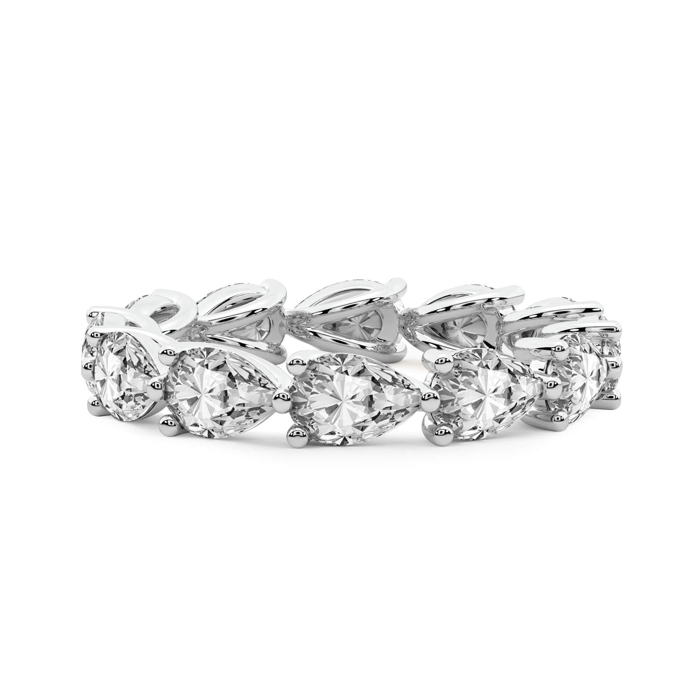 East-to-West Pear Diamond Eternity Band