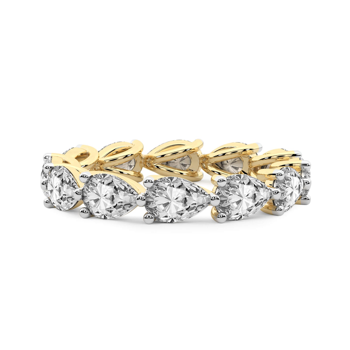 East-to-West Pear Diamond Eternity Band