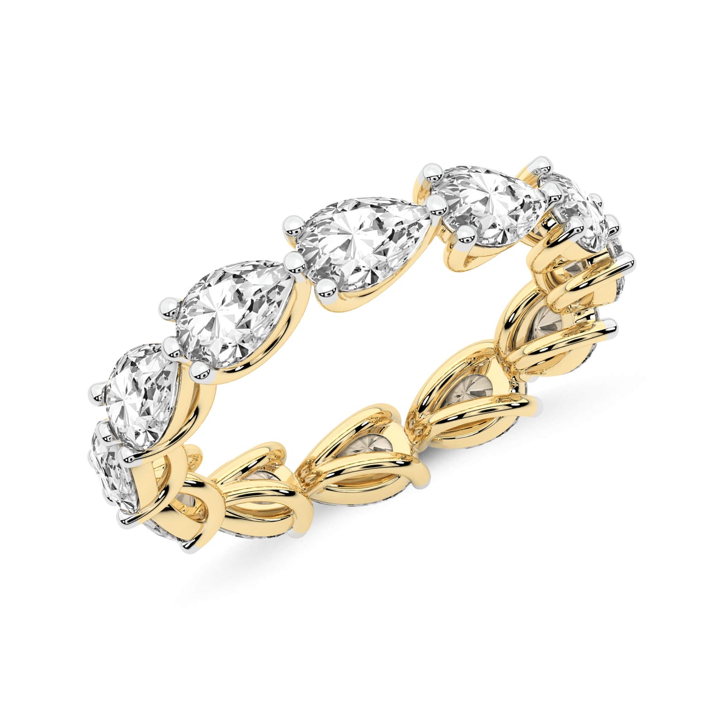 East-to-West Pear Diamond Eternity Band