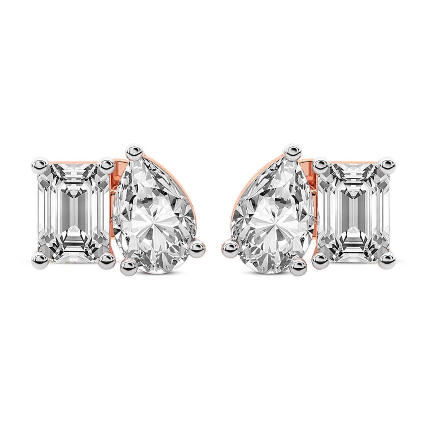 Pear&Emerald Studs Earrings