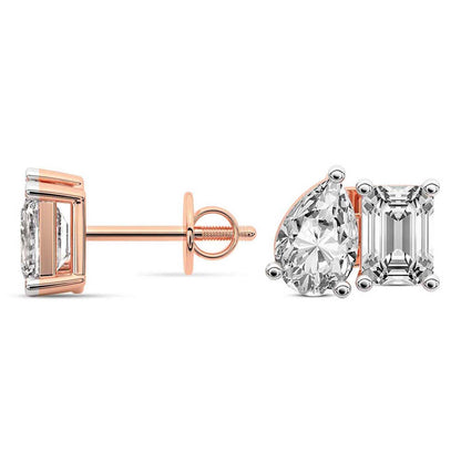 Pear&Emerald Studs Earrings