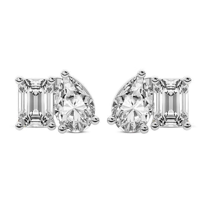 Pear&Emerald Studs Earrings