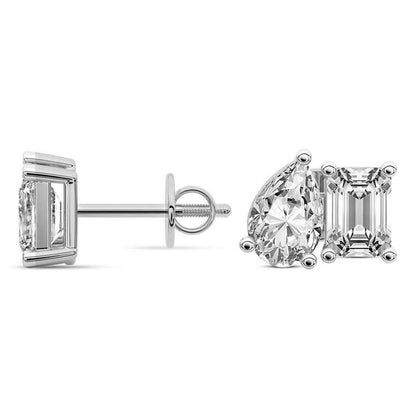 Pear&Emerald Studs Earrings