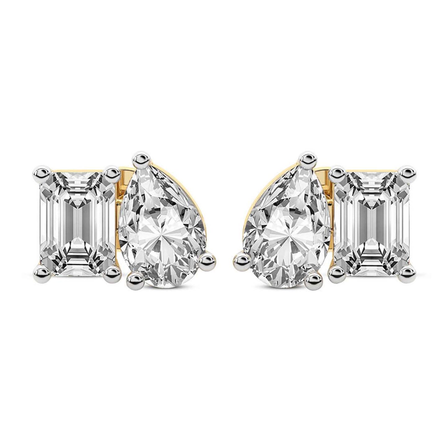 Pear&Emerald Studs Earrings